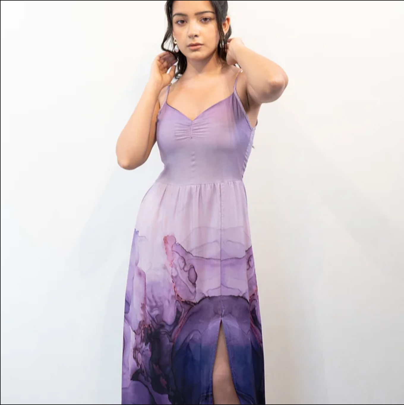 Marble Print Summer Dress