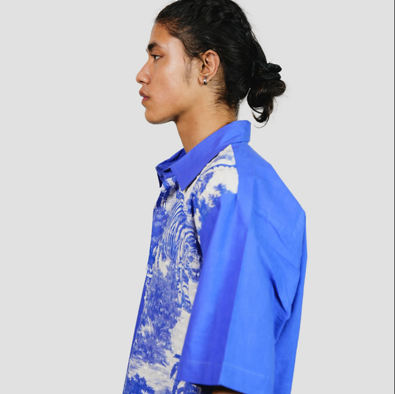 Tiger Print Shirt - Handwork Panel